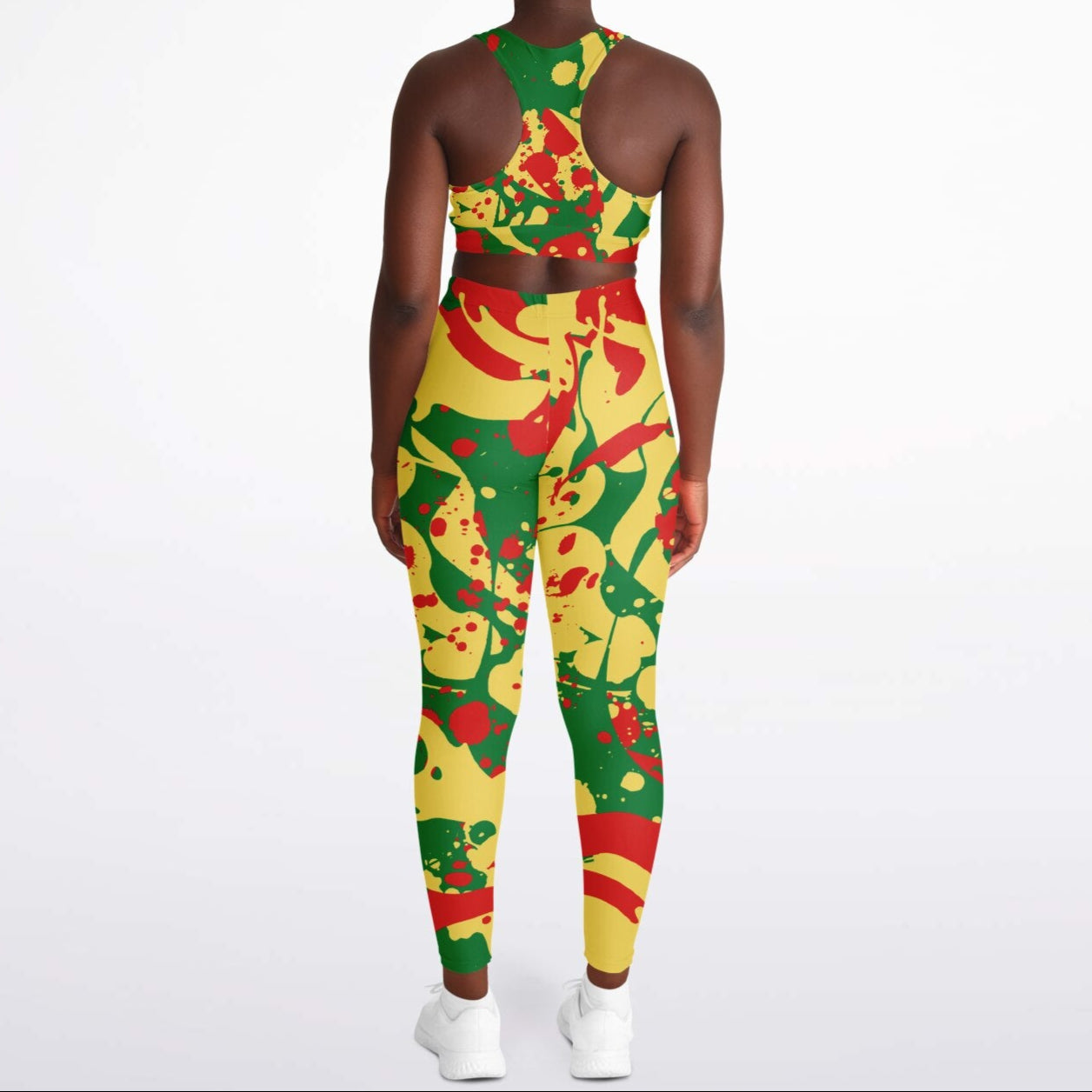 Rasta Padded Sports Bra & Leggings Set