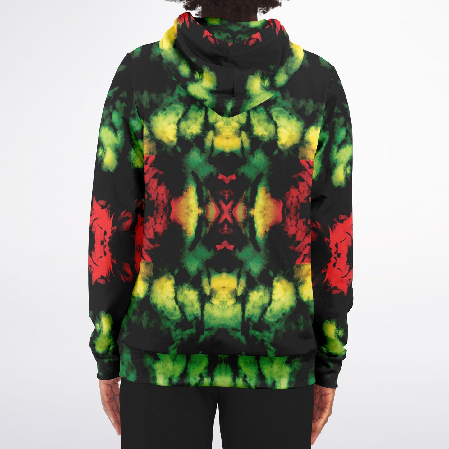 Rasta Athletic Zip Up Hoodie