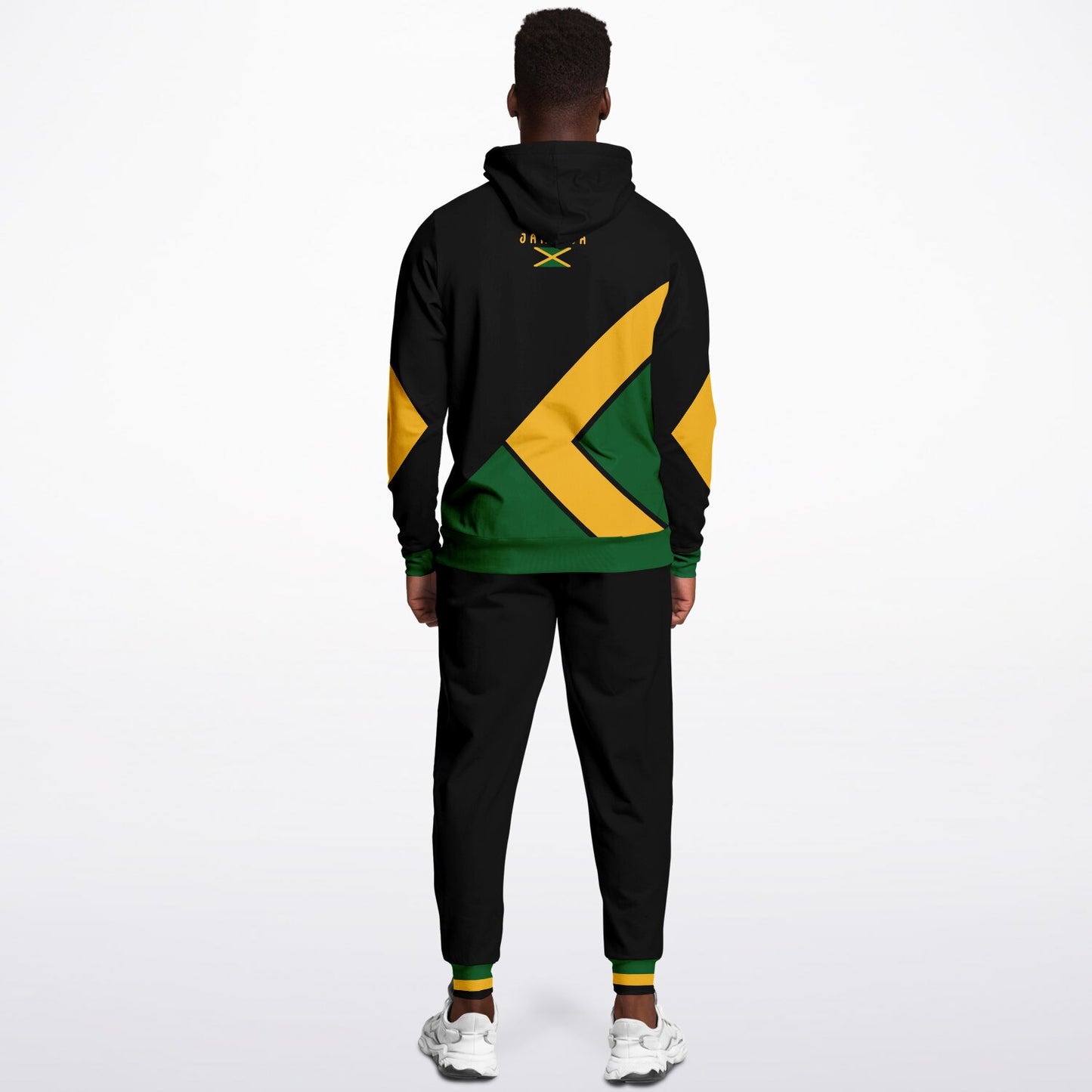 Jamaica Pullover Hoodie & Jogger Set - Trelawny Trim Black - Casual