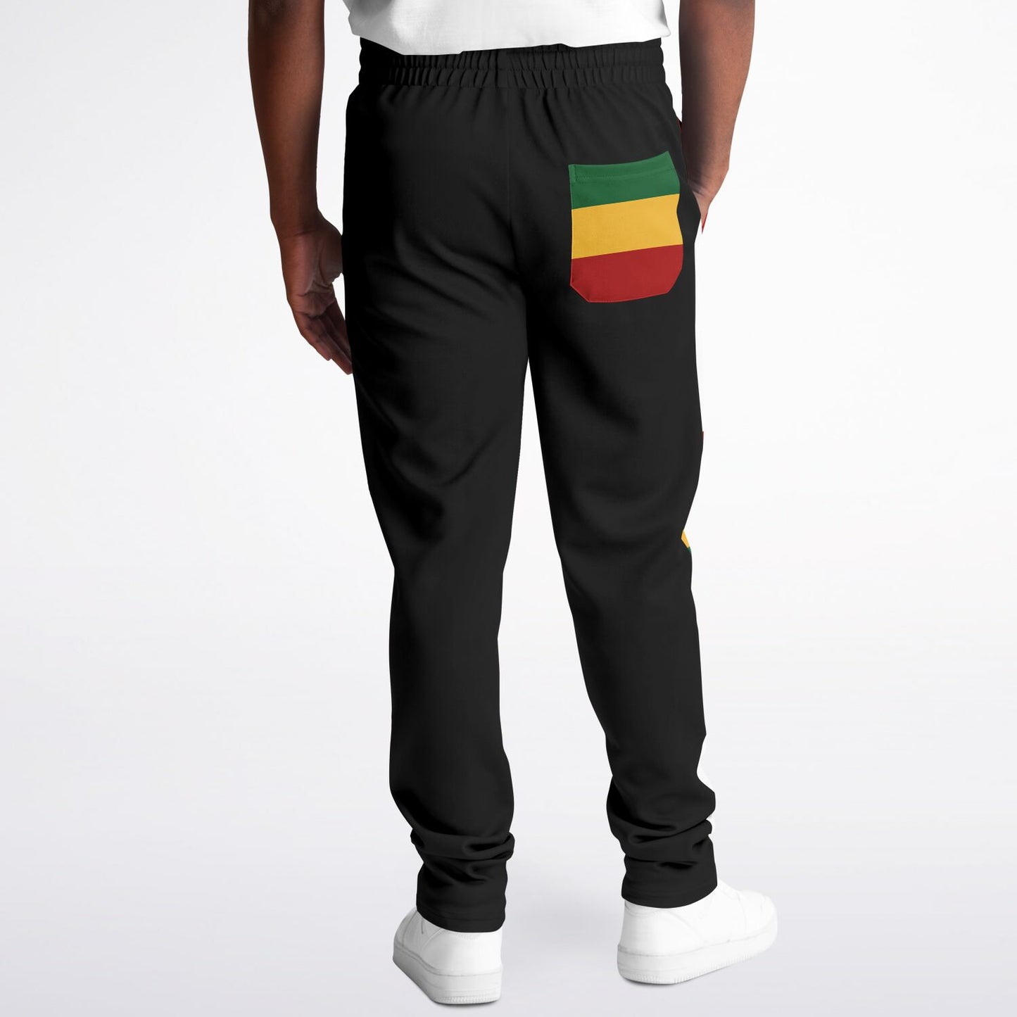 Rasta Track Pants - Ocho Rios Stripe White Black - Athletic