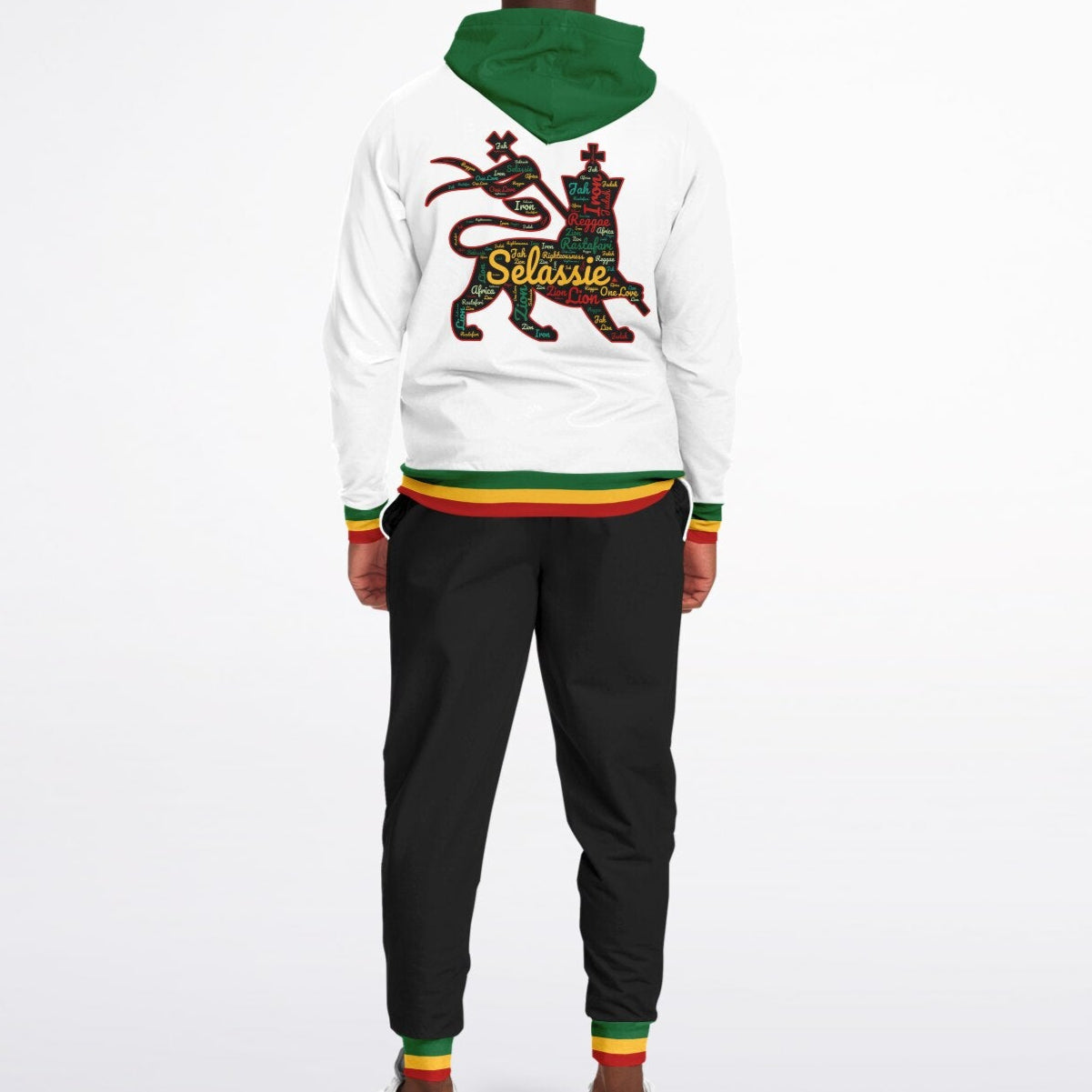 Rasta Zip Hoodie & Jogger Set - Roots Stripe - Casual