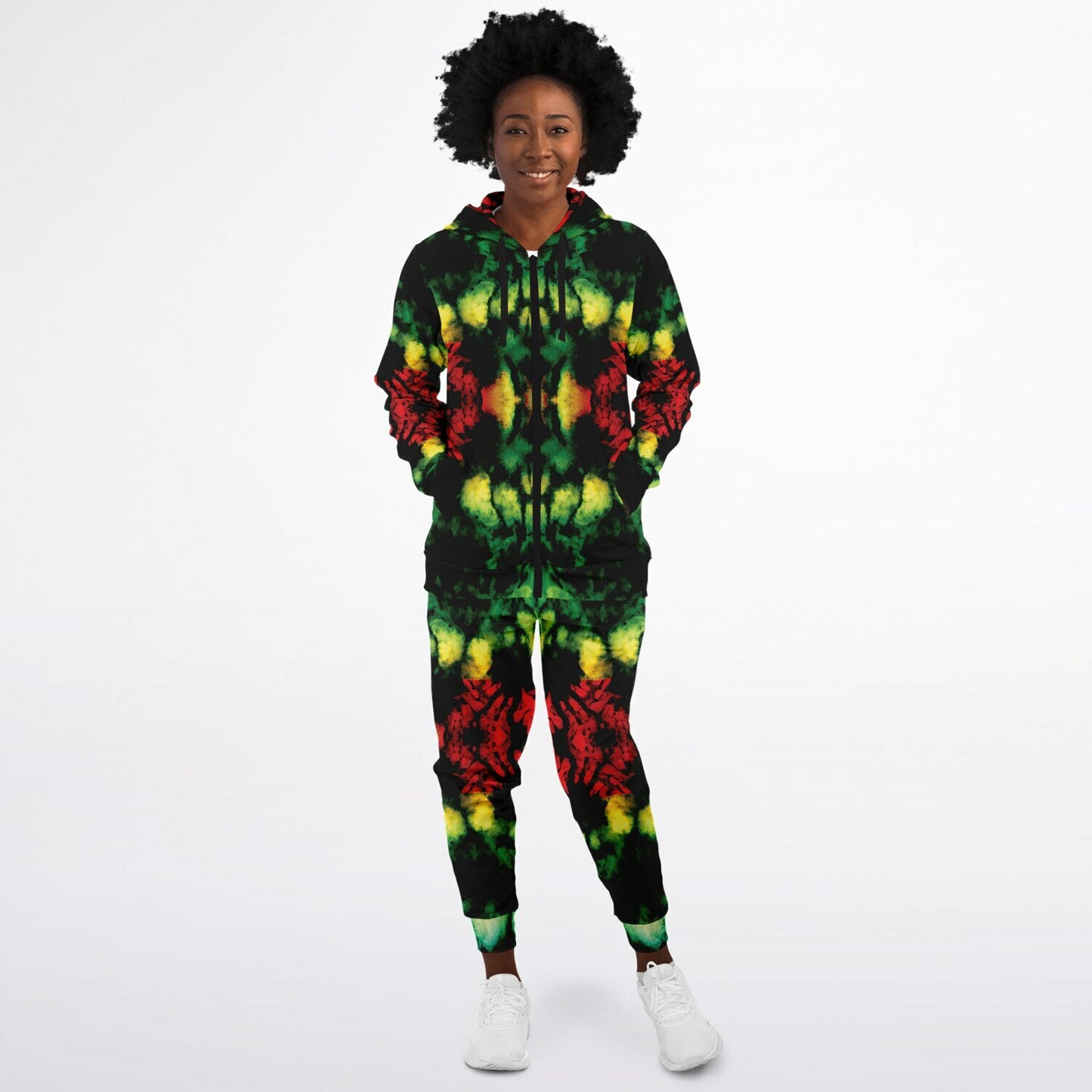 Rasta Zip Hoodie & Jogger Set - Spanish Town Tape - Athletic