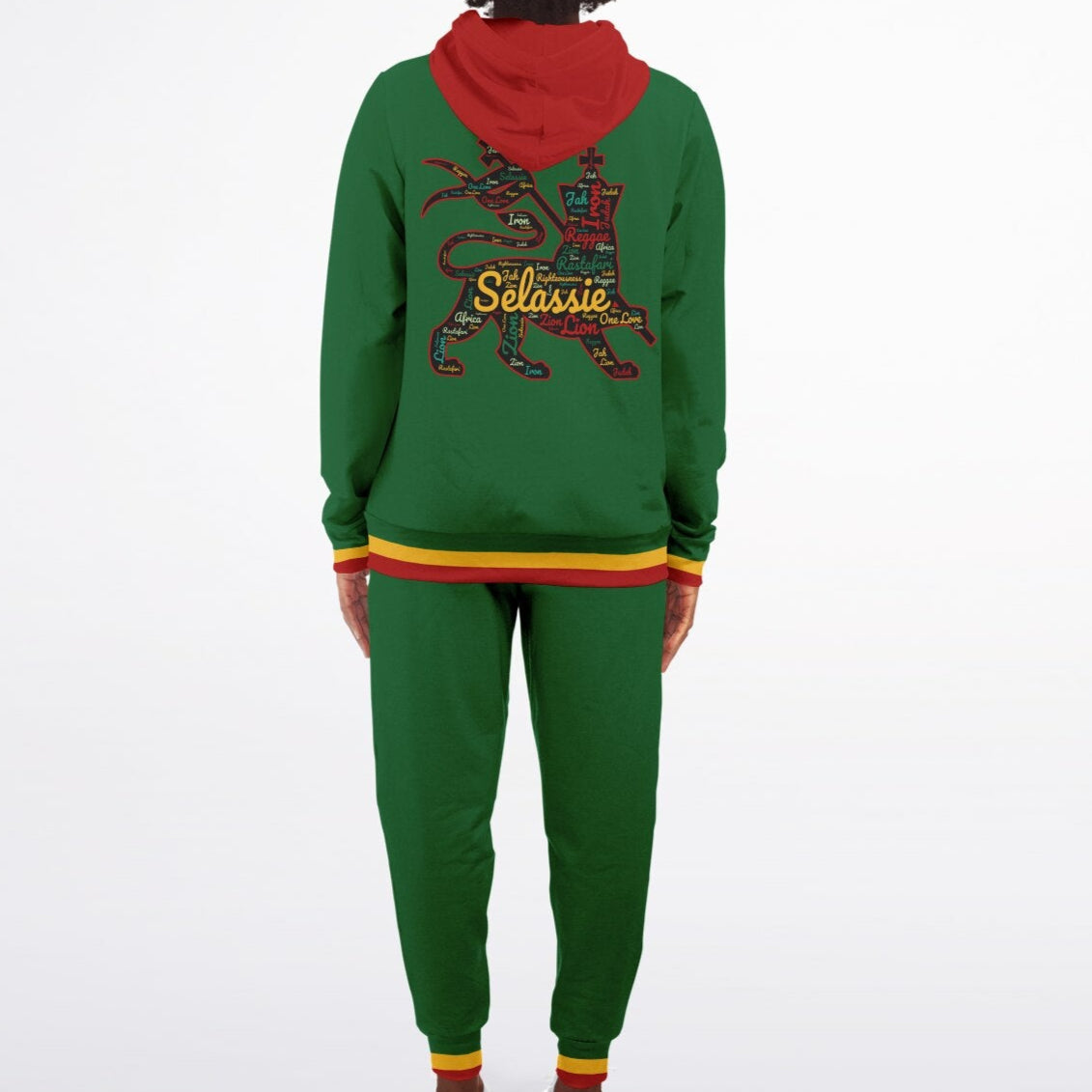 Rasta Zip Hoodie & Jogger Set - Riddim Wave - Casual