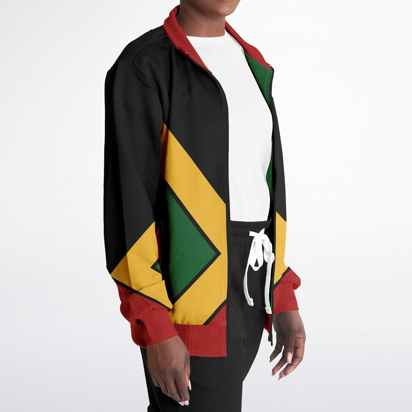 Rasta Track Jacket - Blue Mountain Block Black - Athletic