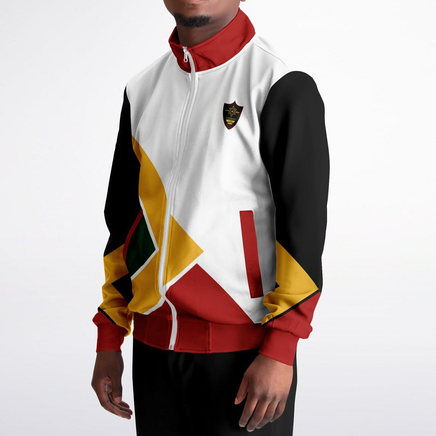 Rasta Track Jacket - Blue Mountain Block White - Athletic
