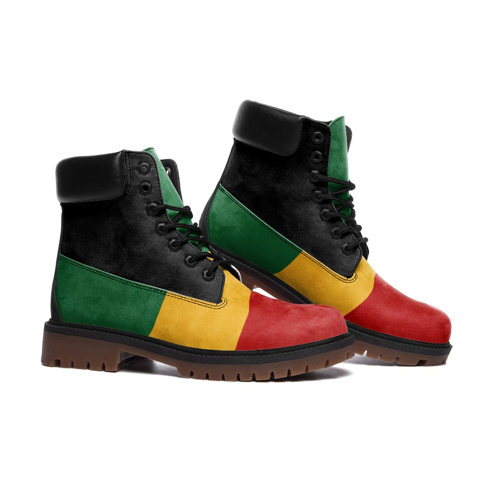Rasta Stripes Shoes striped accents in red/gold/green colorway
