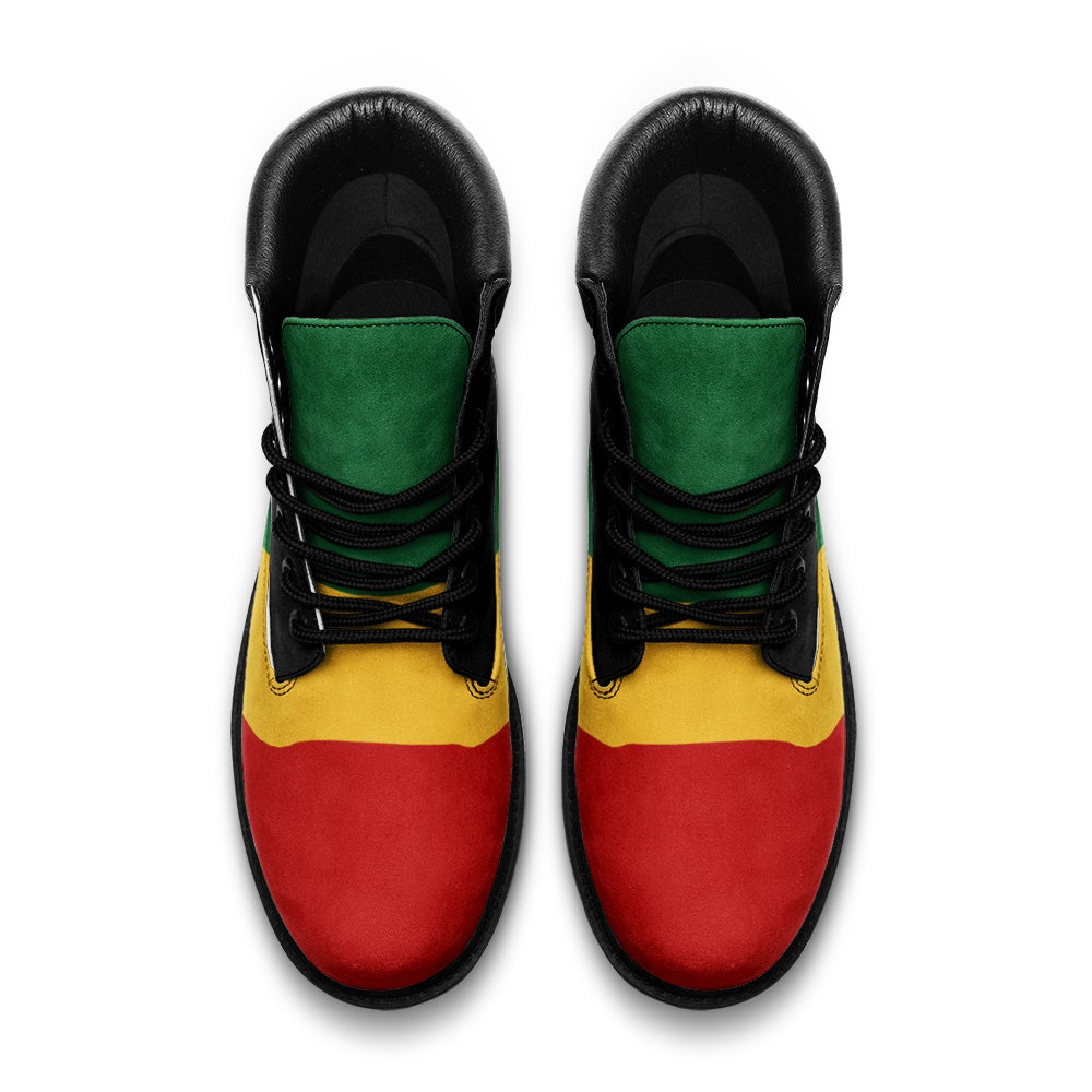 Rasta Stripes Shoes striped accents in red/gold/green colorway