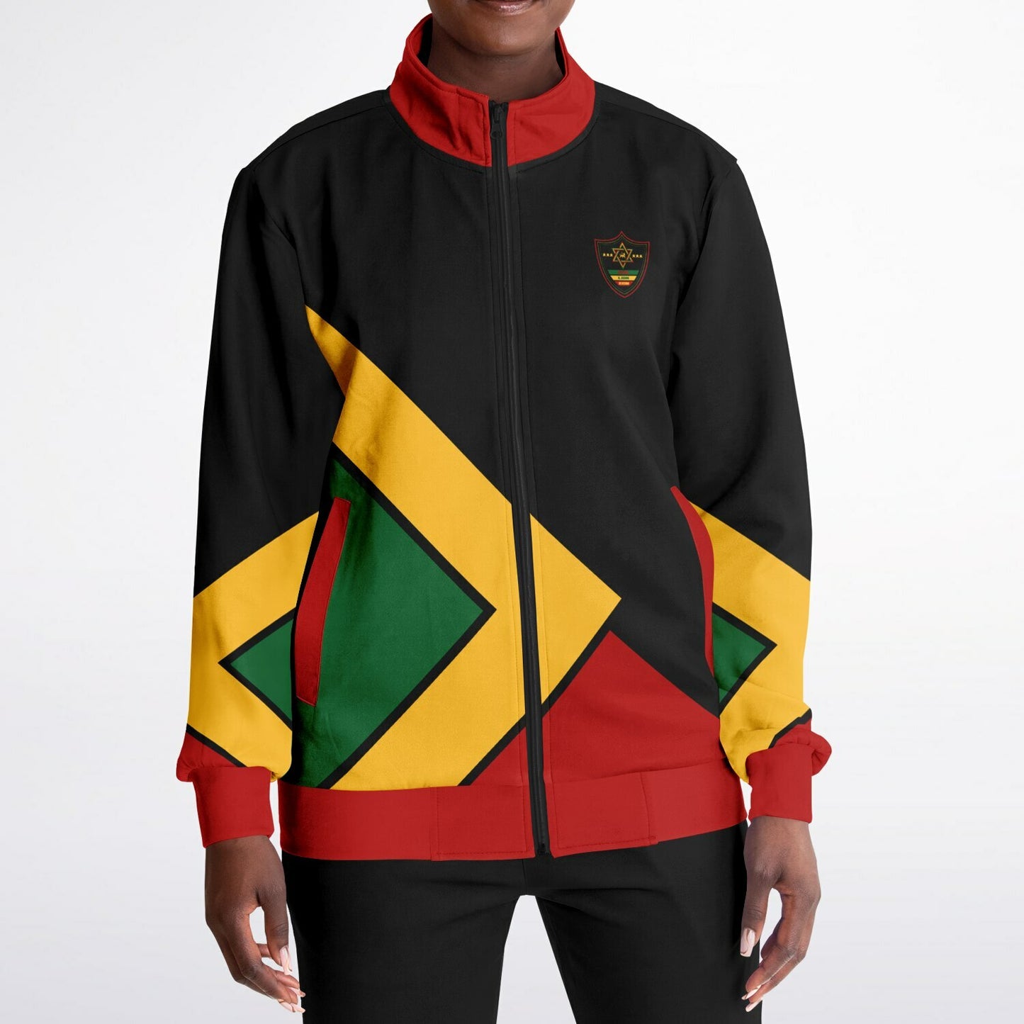 Rasta Track Jacket - Blue Mountain Block Black - Athletic