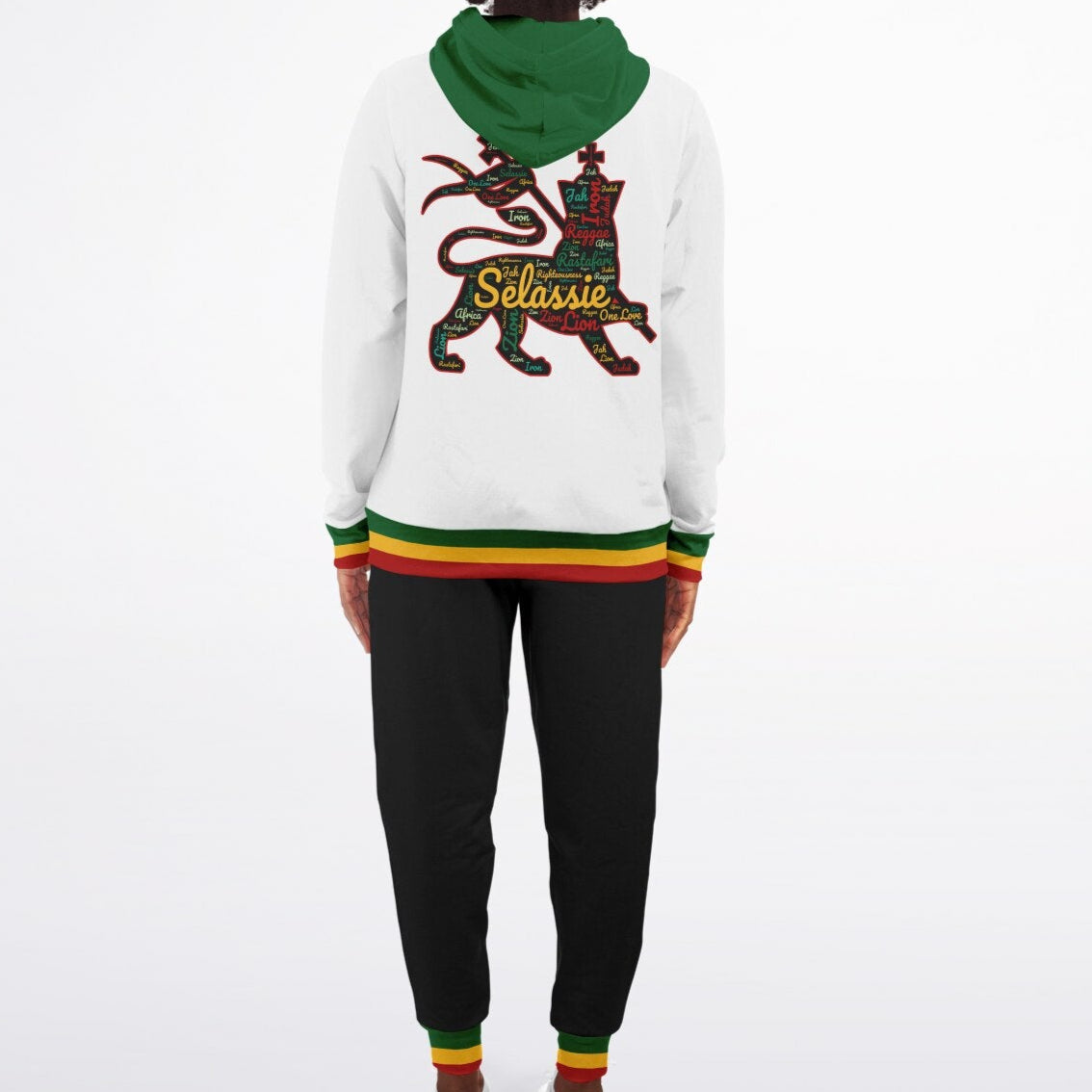 Rasta Zip Hoodie & Jogger Set - Roots Stripe - Casual