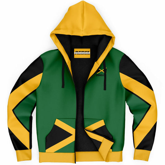 Jamaica Fleece Lined Zip Up Hoodie
