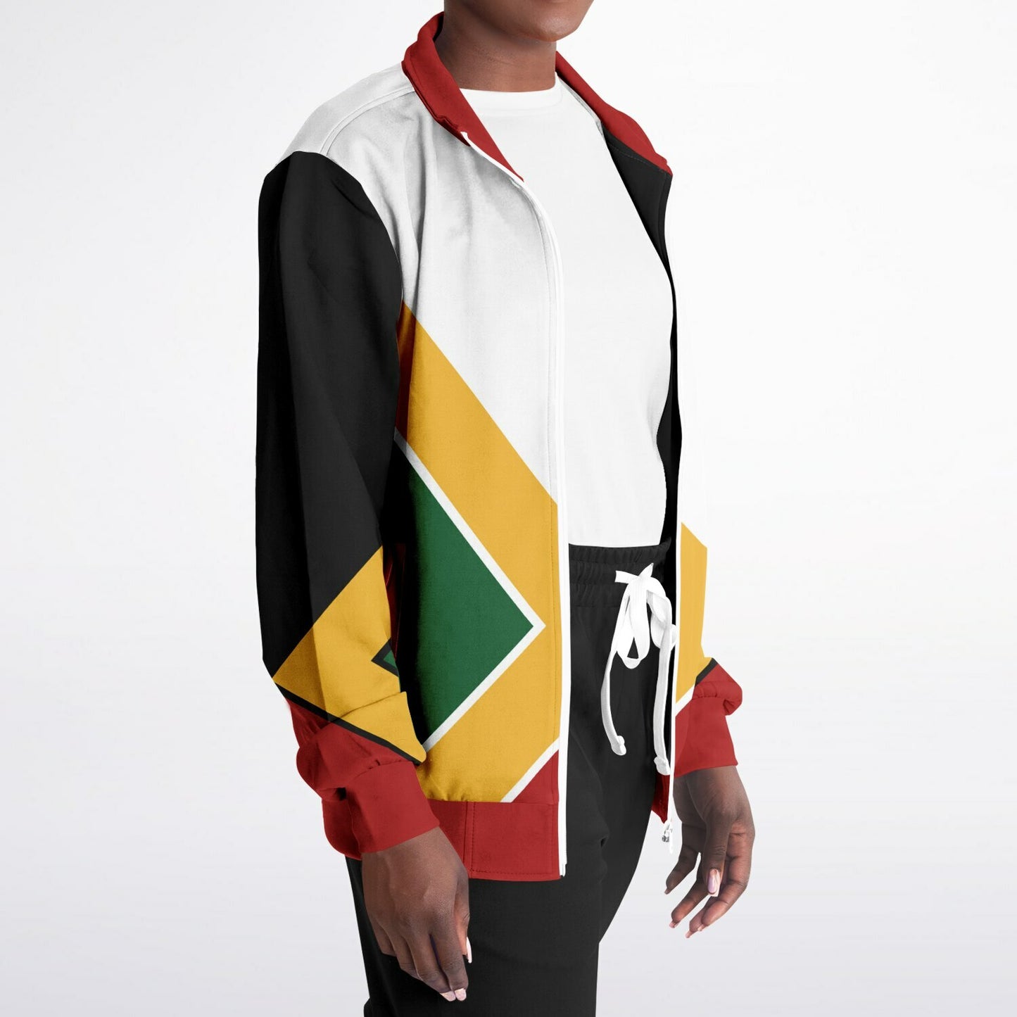 Rasta Track Jacket - Blue Mountain Block White - Athletic