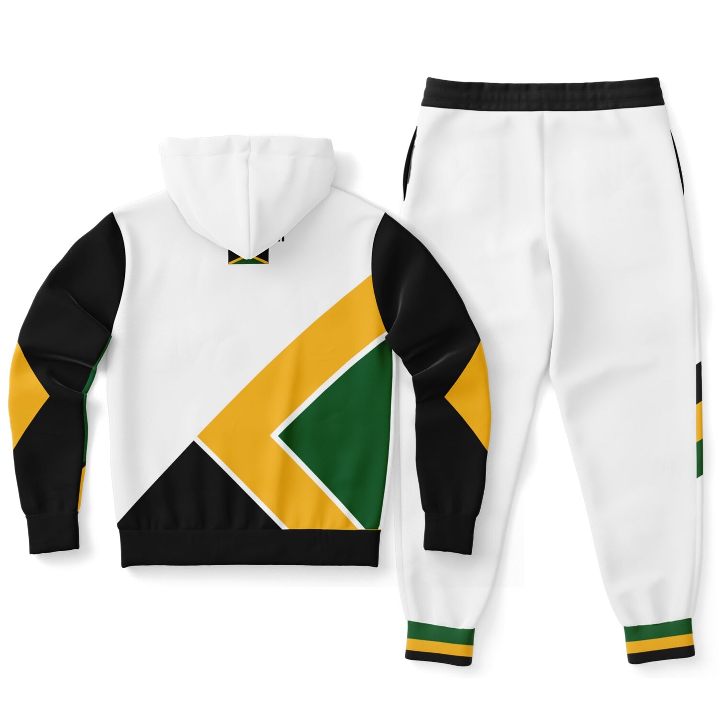Jamaica Pullover Hoodie & Jogger Set - Trelawny Trim White - Casual