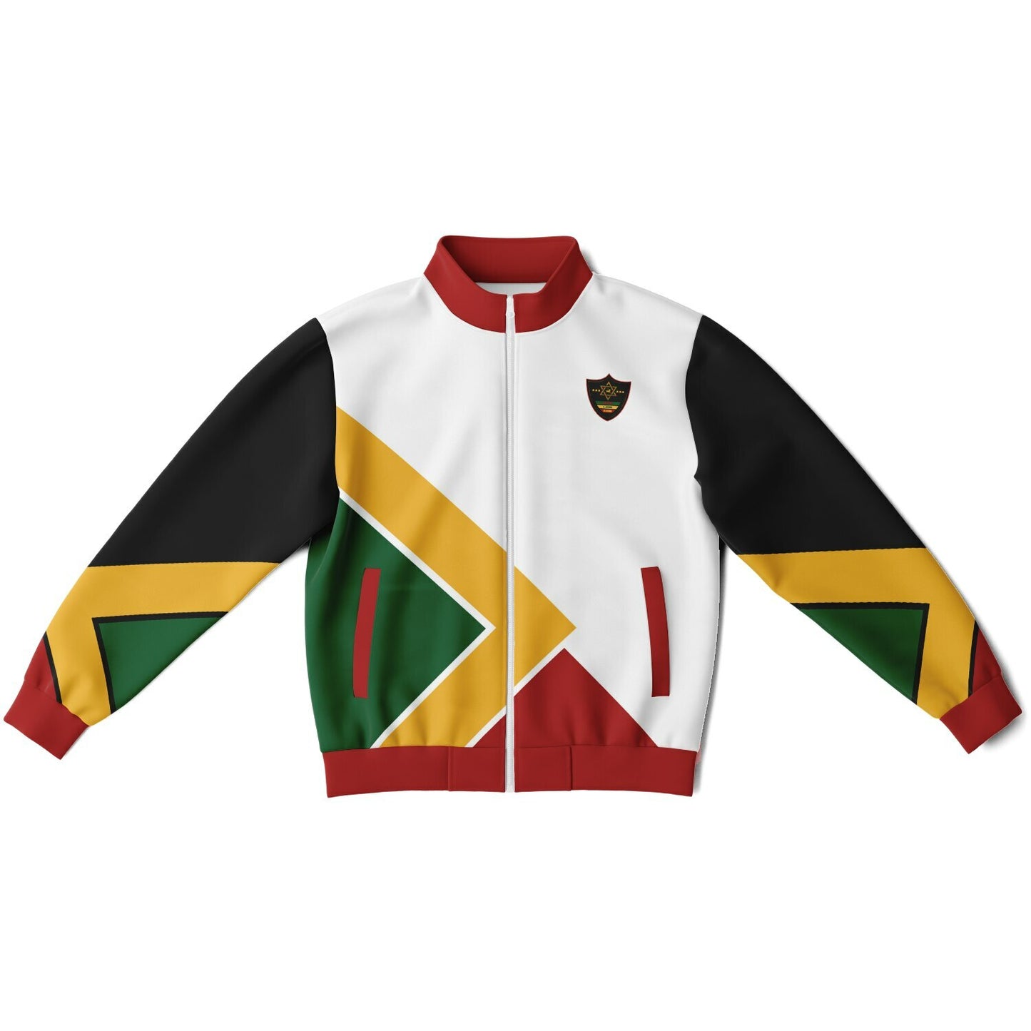 Rasta Track Jacket - Blue Mountain Block White - Athletic