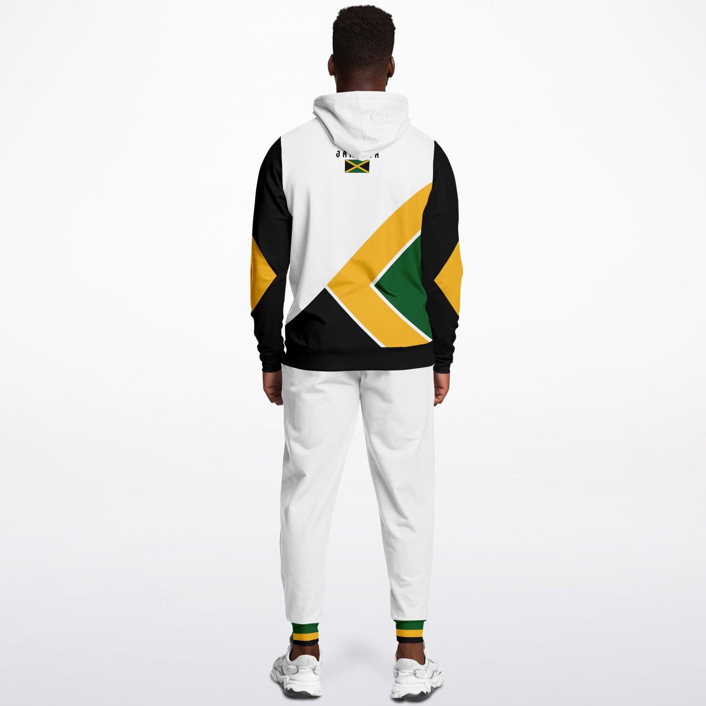 Jamaica Pullover Hoodie & Jogger Set - Trelawny Trim White - Casual