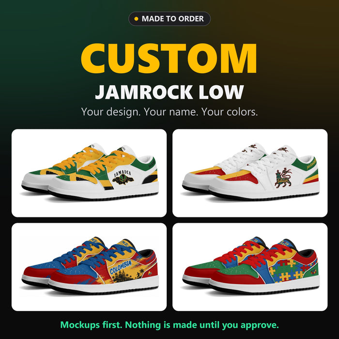 Custom Jamrock Low Top Sneakers