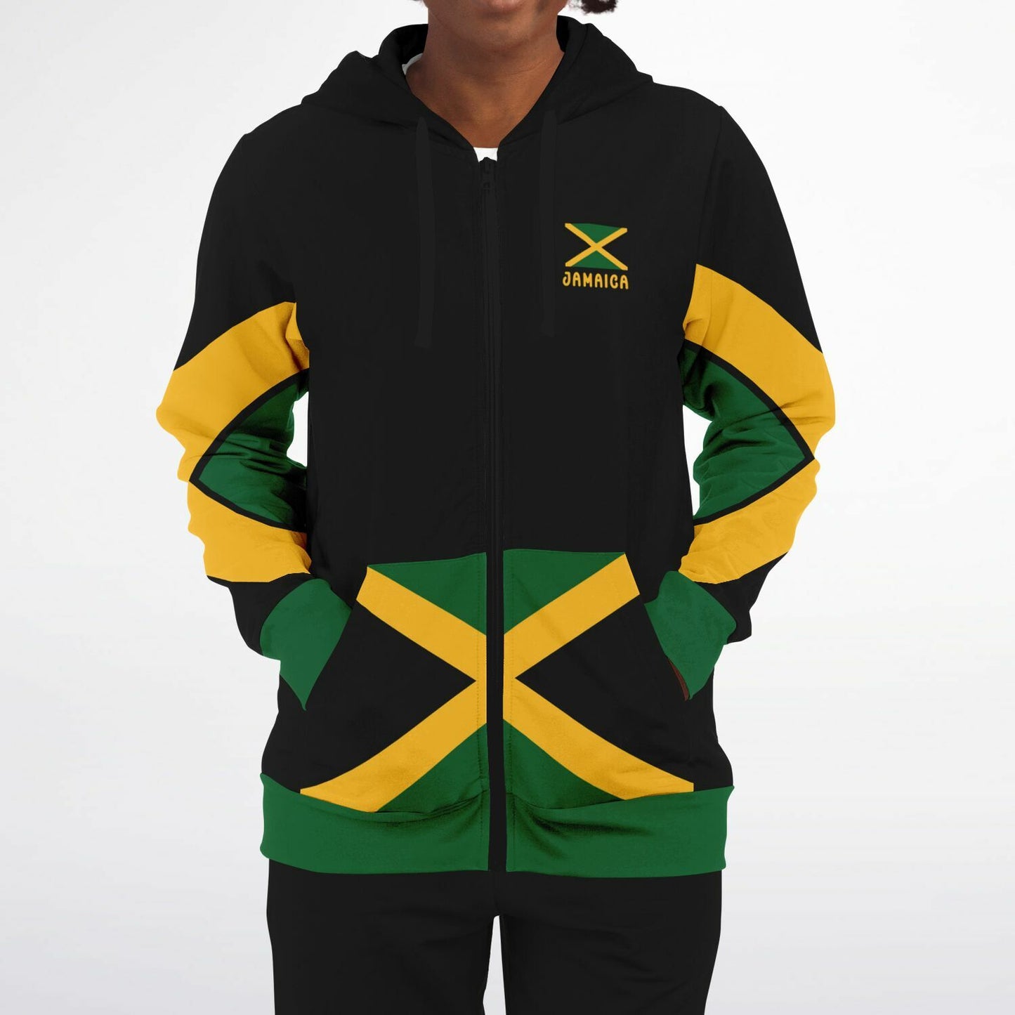 Jamaica Casual Zip Up Hoodie