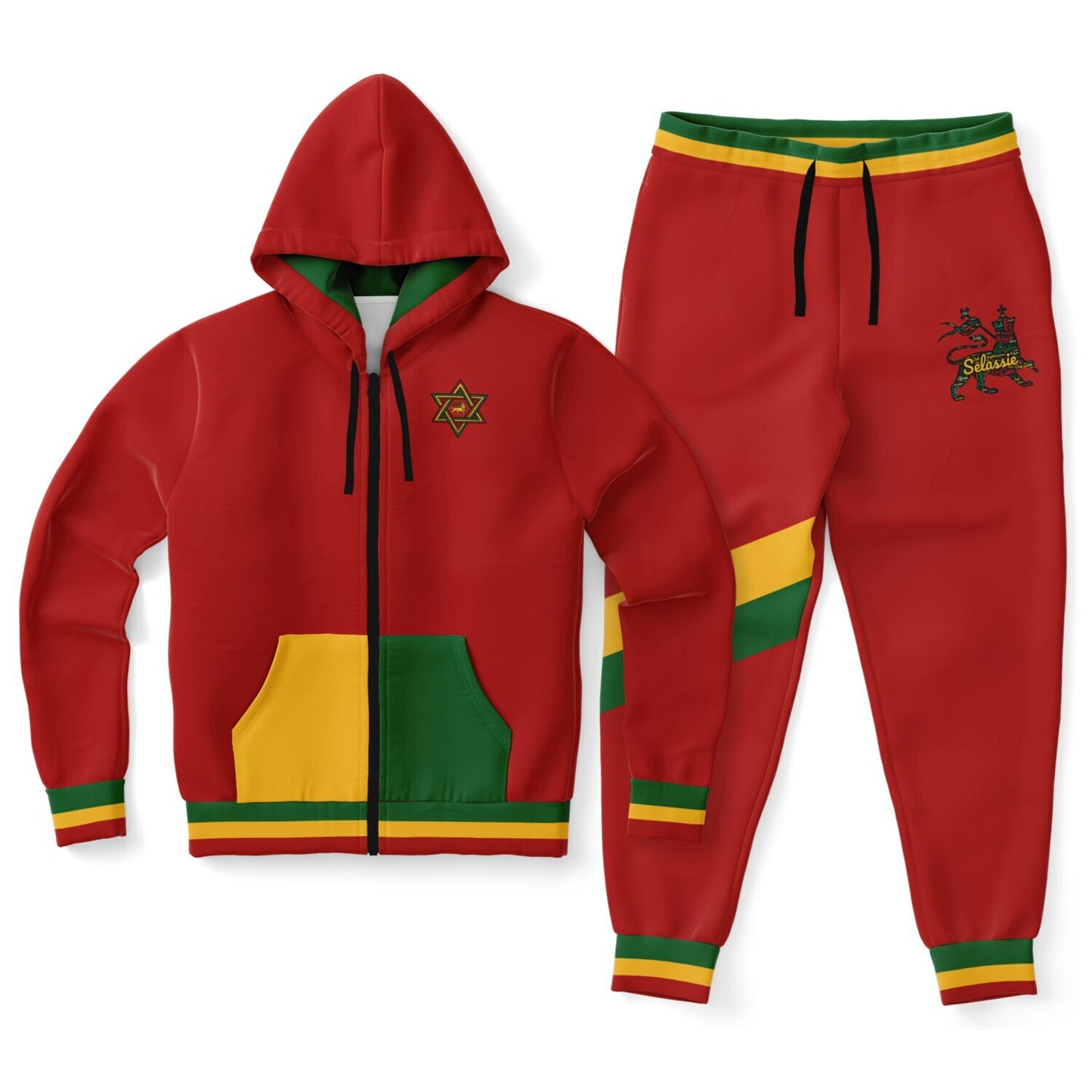 Rasta Zip Hoodie & Jogger Set - Montego Wave - Casual
