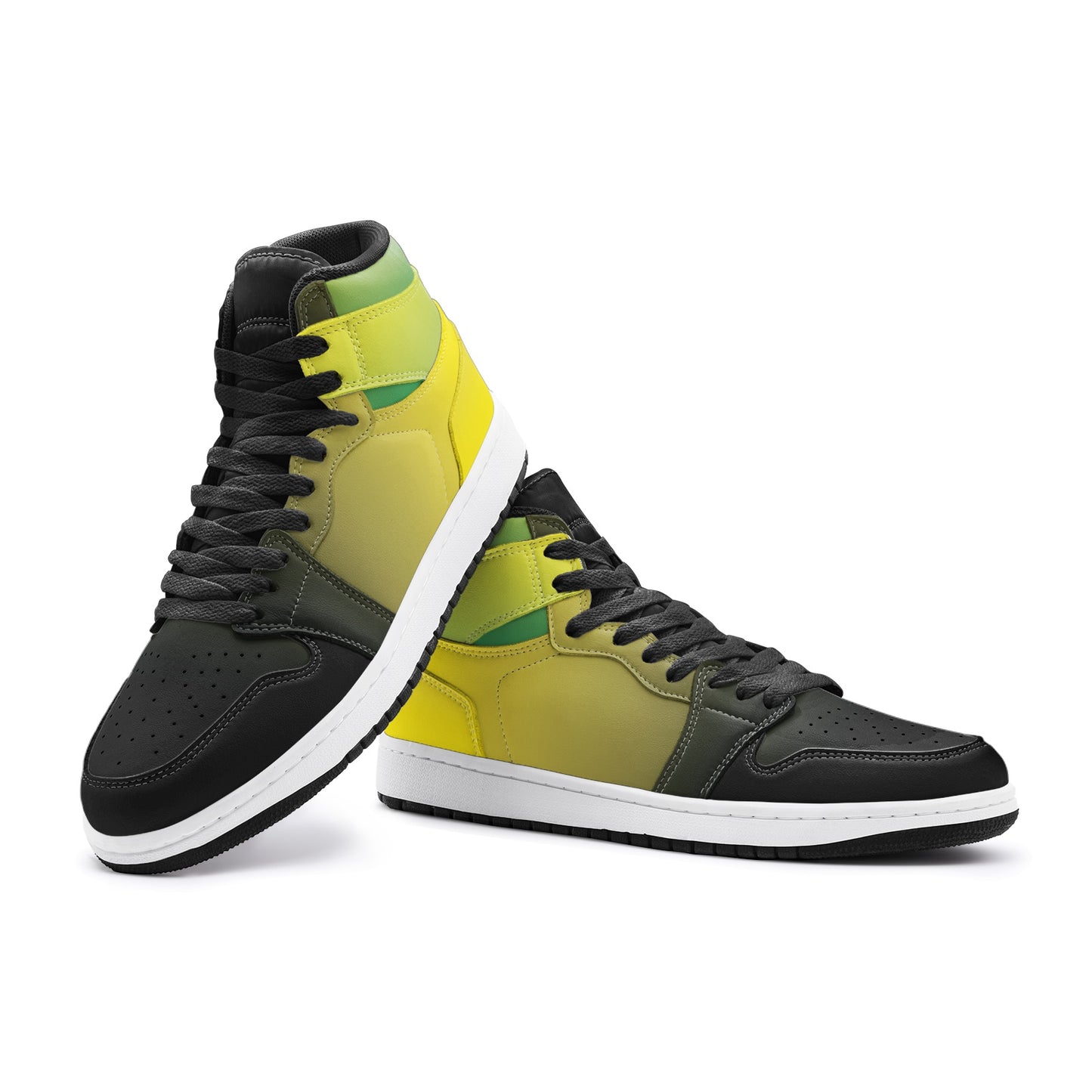 Jamaica Shoes in black/green/gold colorway