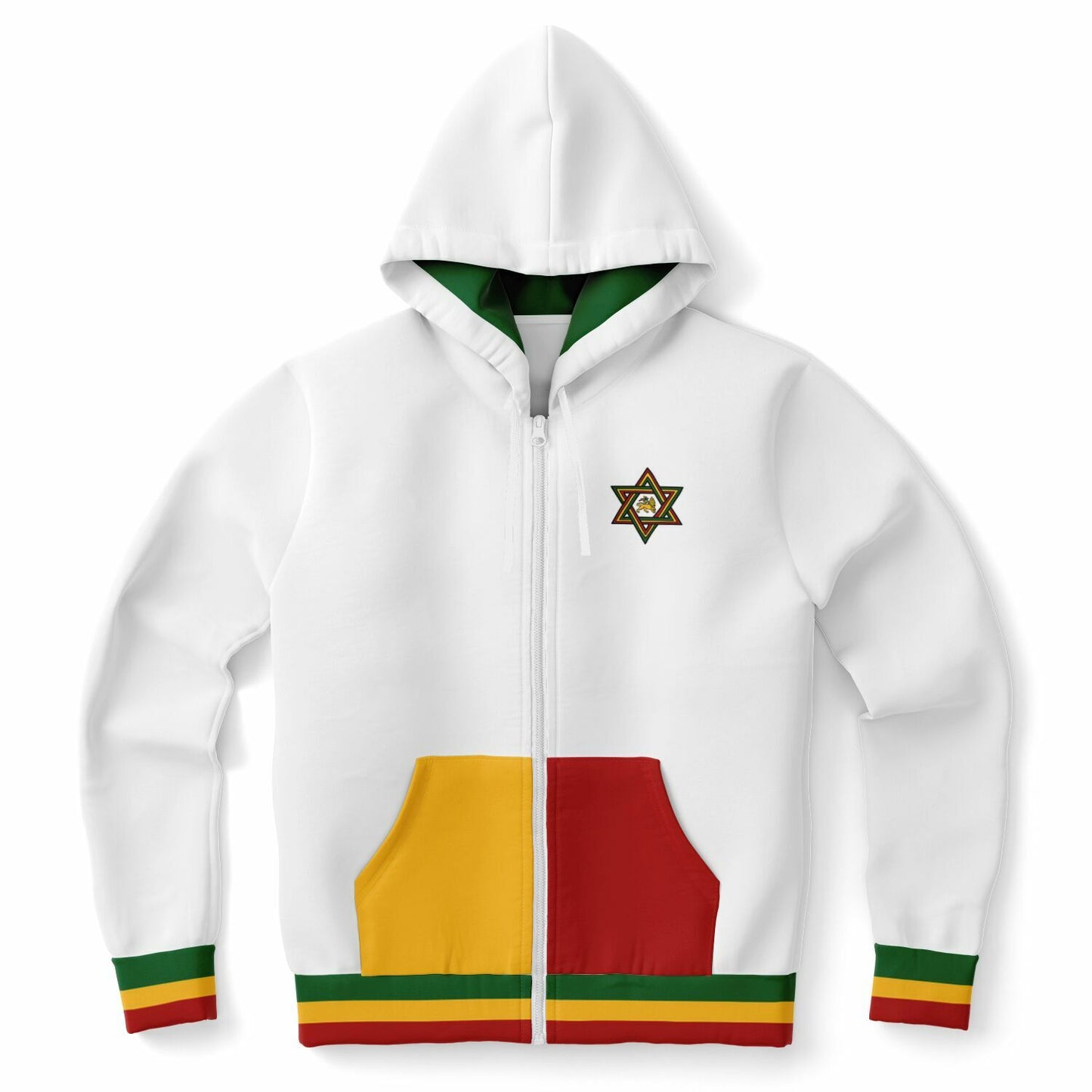Rasta Lion Of Judah Casual Zip Up Hoodie