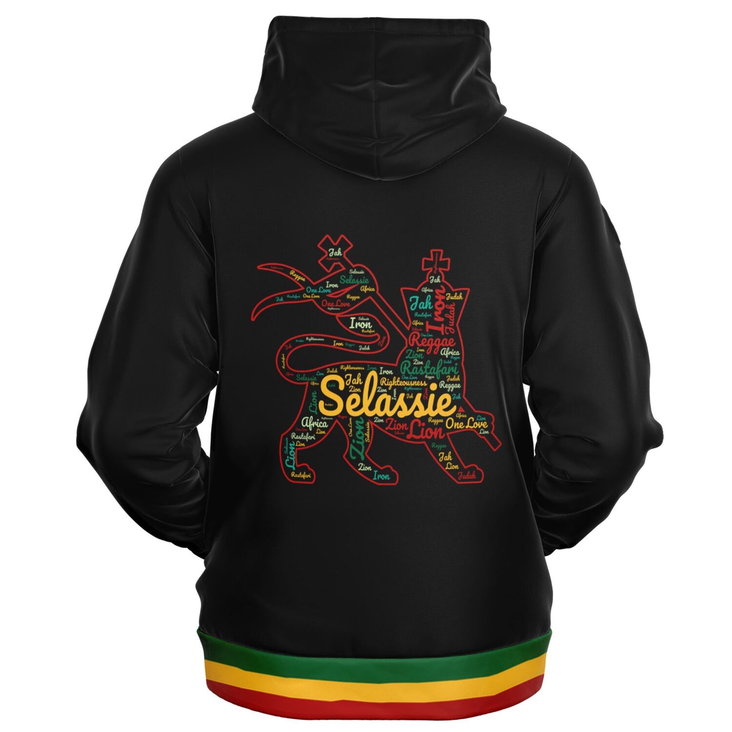 Rasta Lion Of Judah Casual Zip Up Hoodie