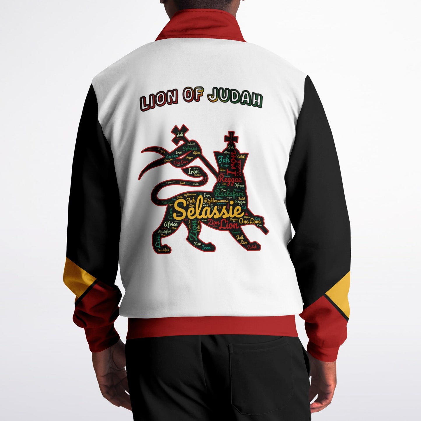 Rasta Track Jacket - Blue Mountain Block White - Athletic