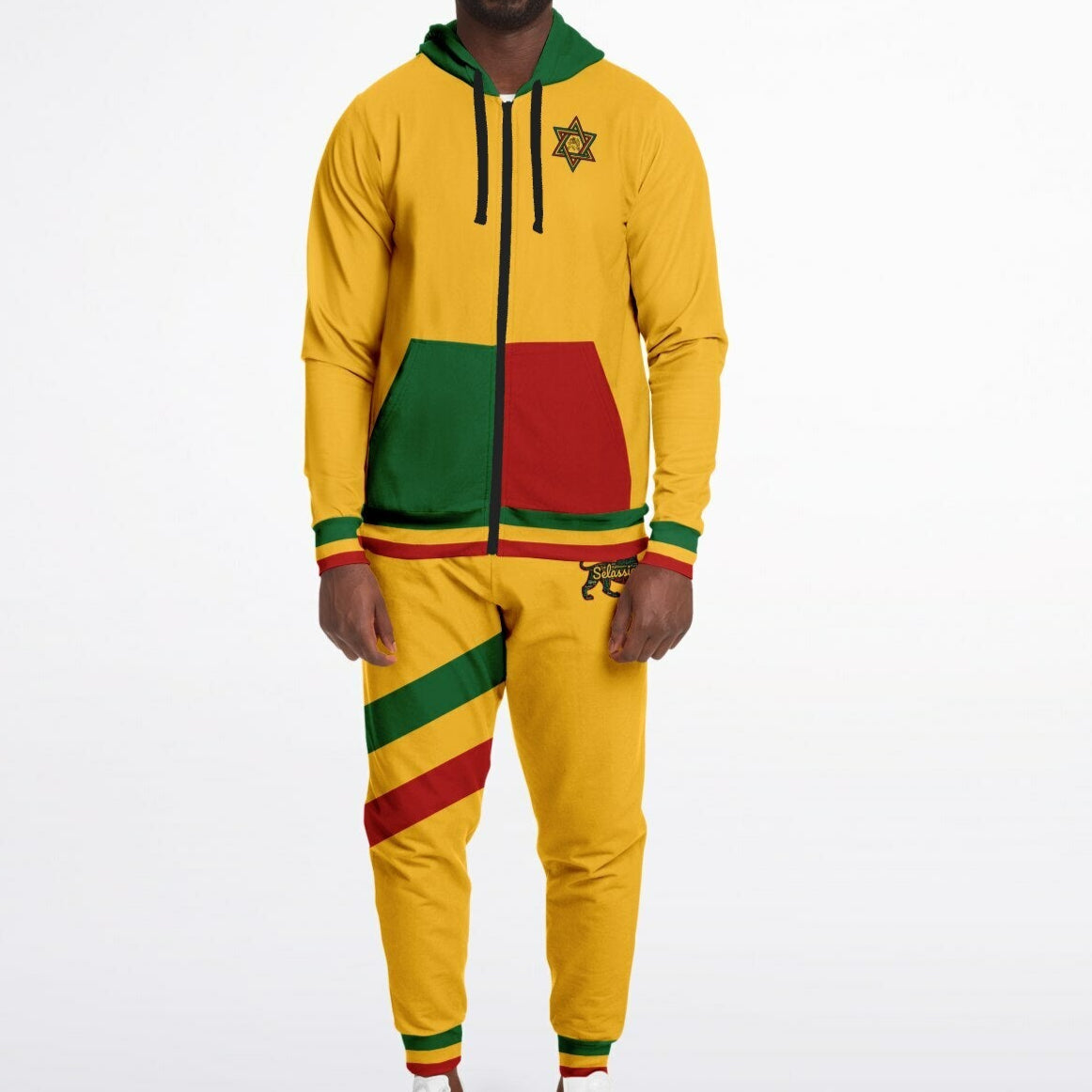Rasta Zip Hoodie & Jogger Set - Kingston Fade - Casual