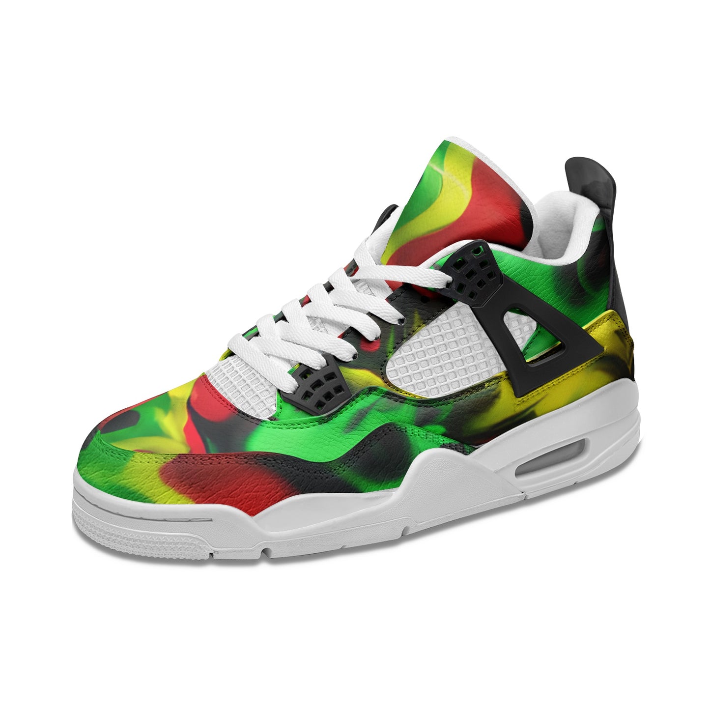 Rasta Wave Shoes in red/gold/green colorway