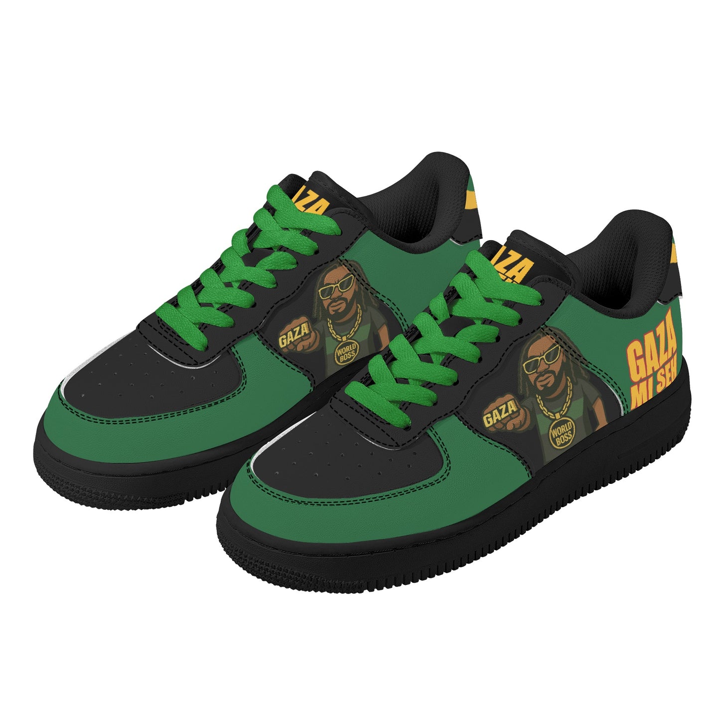 Gaza Mi Seh Black Shoes in black colorway