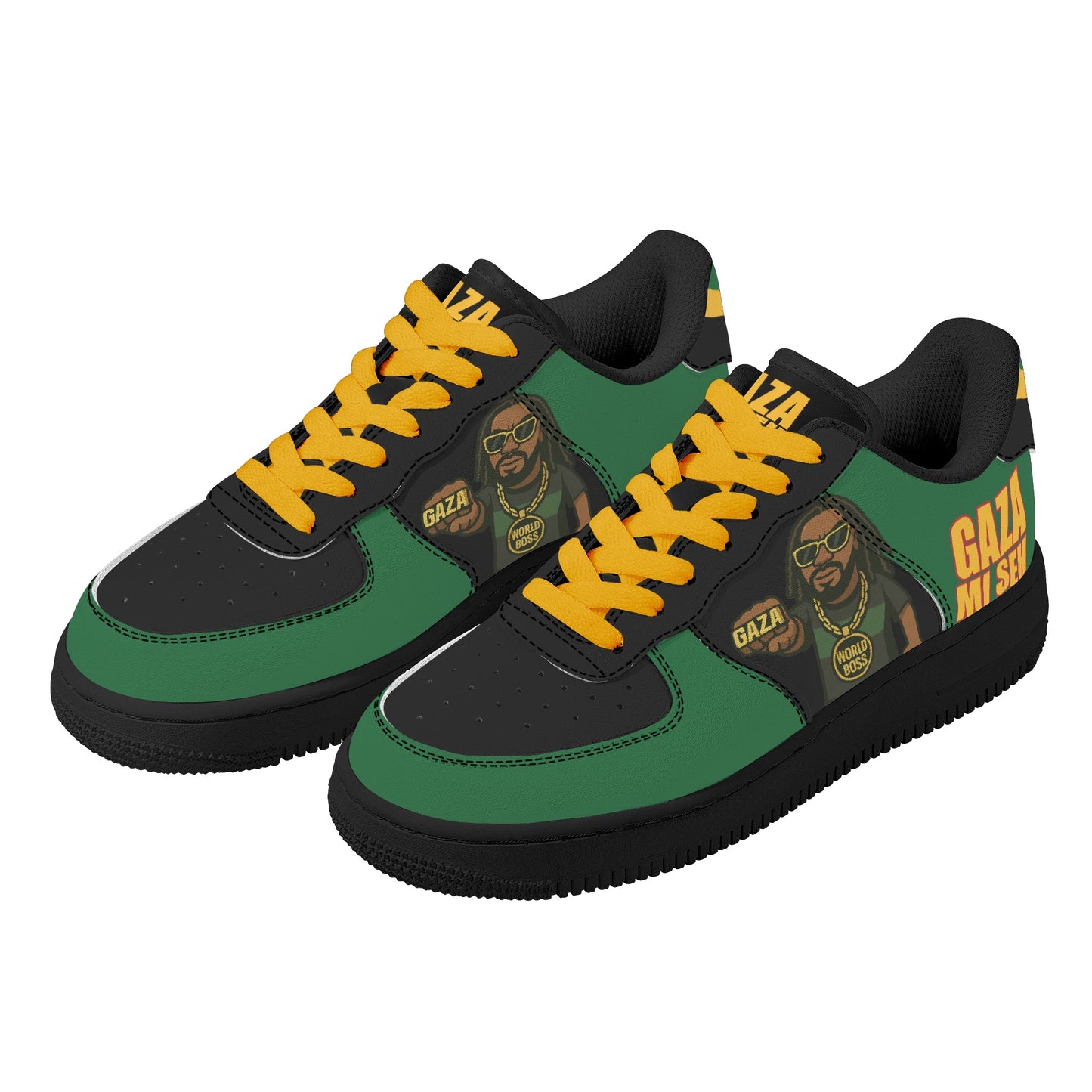 Gaza Mi Seh Black Shoes in black colorway