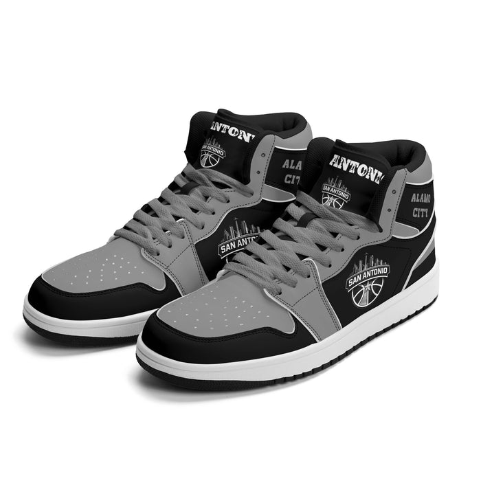 San Antonio Basketball-Inspired High Top Sneakers Black - Jamrock High
