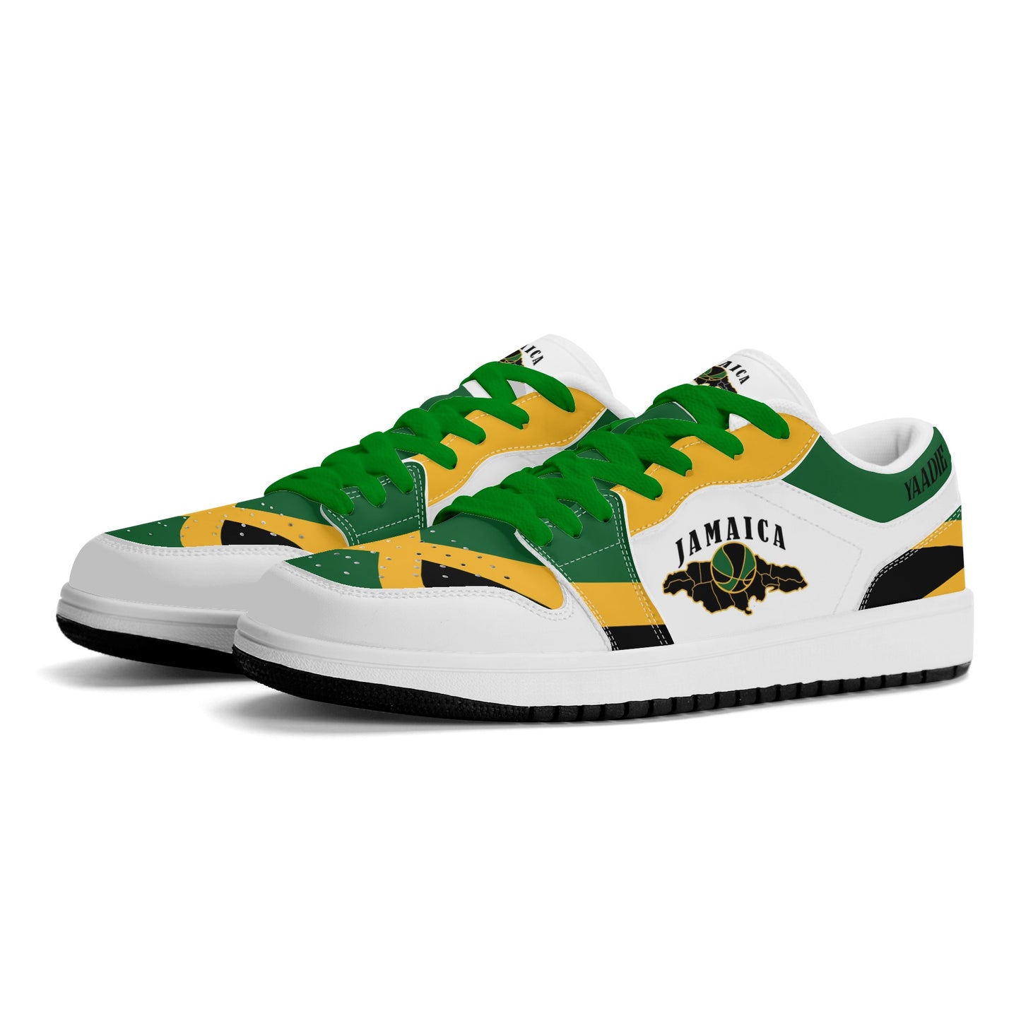 Jamaica Map Low Tops - White - Jamrock Low