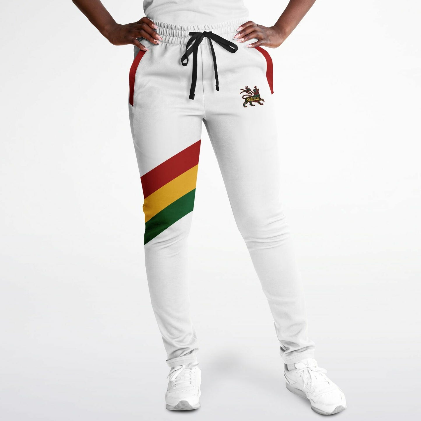 Rasta Track Pants - Ocho Rios Stripe White Black - Athletic