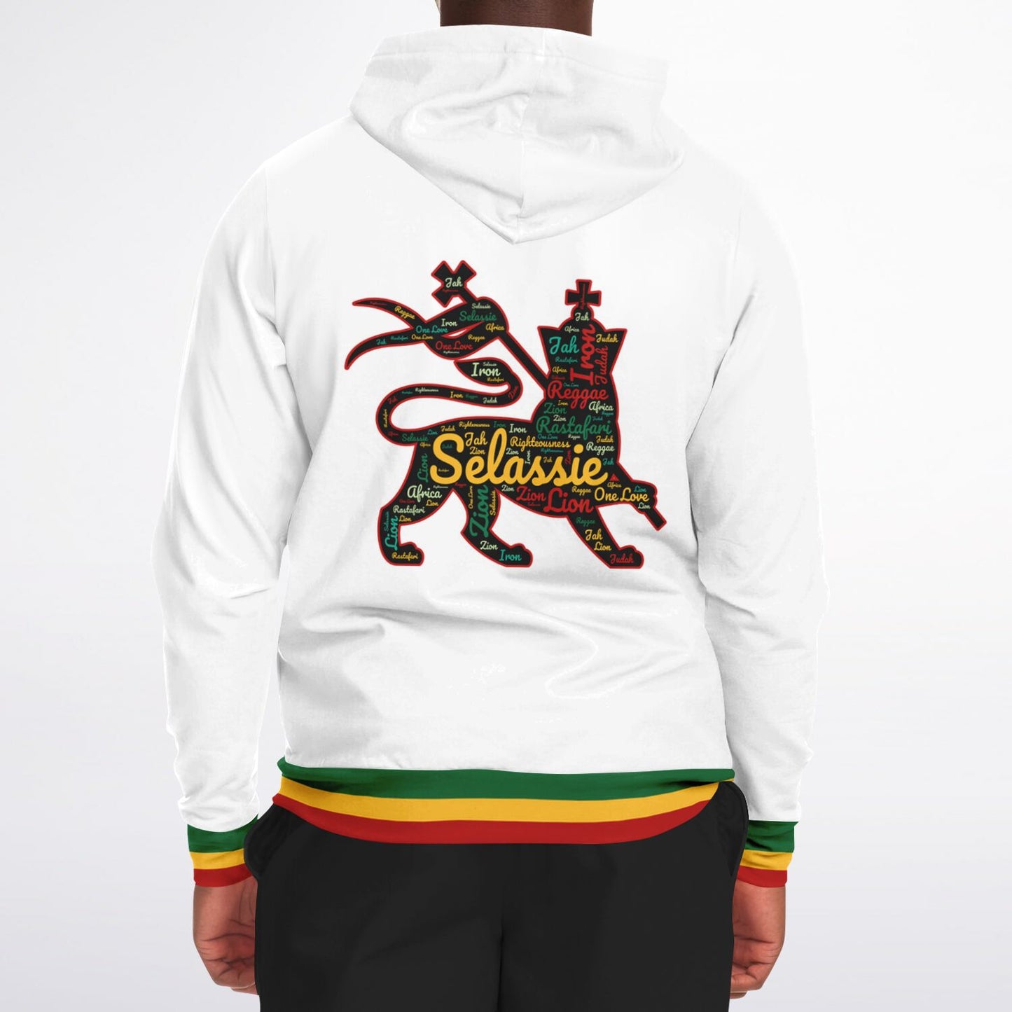 Rasta Lion Of Judah Casual Zip Up Hoodie