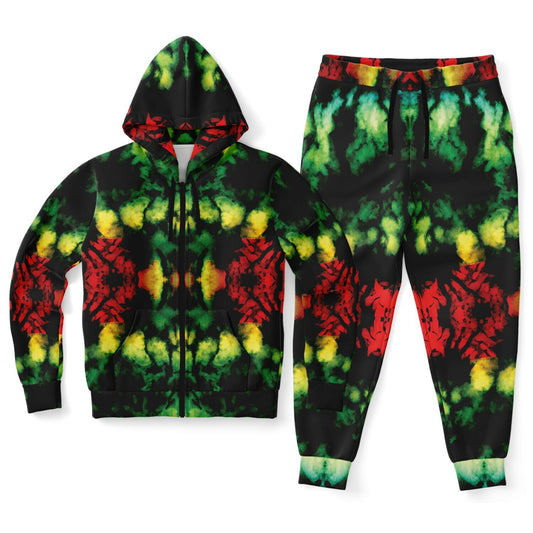 Rasta Zip Hoodie & Jogger Set - Spanish Town Tape - Athletic
