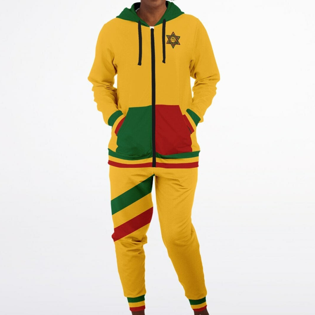 Rasta Zip Hoodie & Jogger Set - Kingston Fade - Casual
