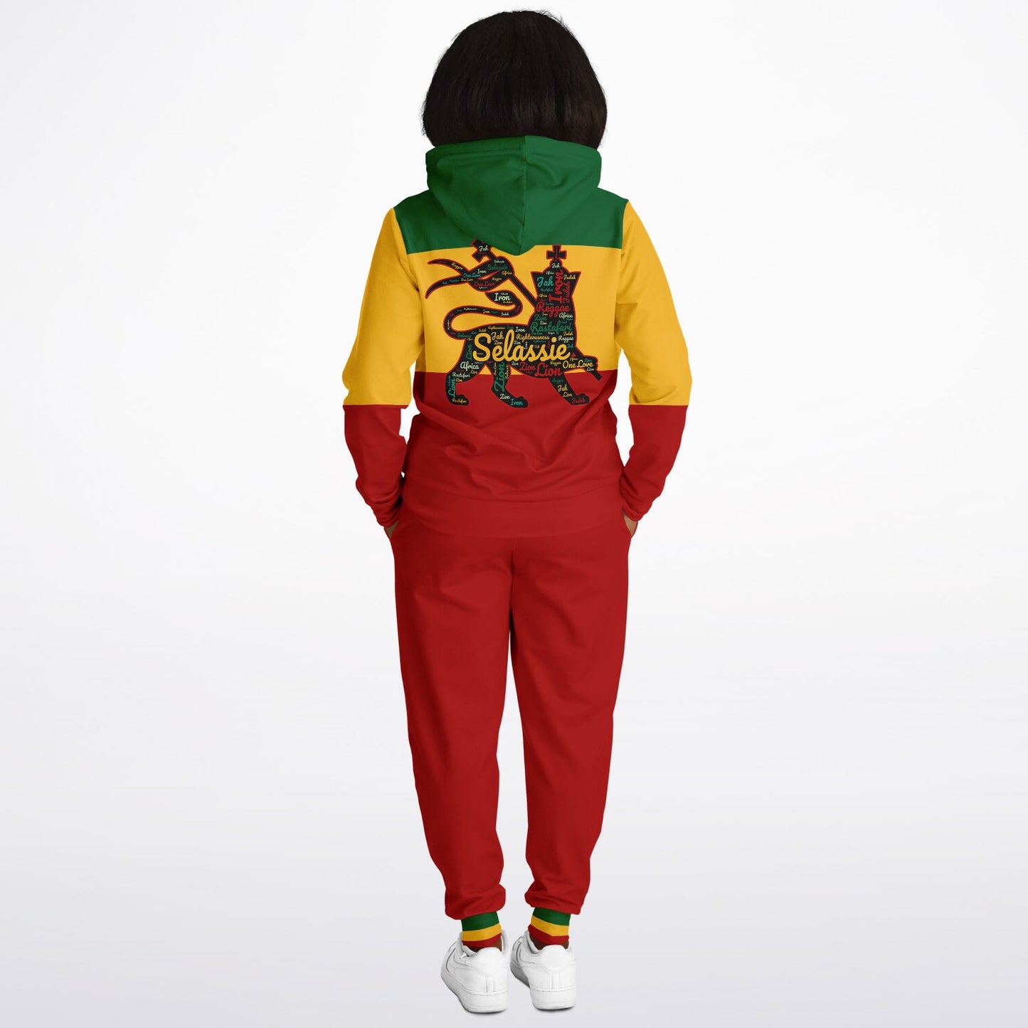 Rasta Lion of Judah Pullover Hoodie & Jogger Set - Zion Flow - Casual