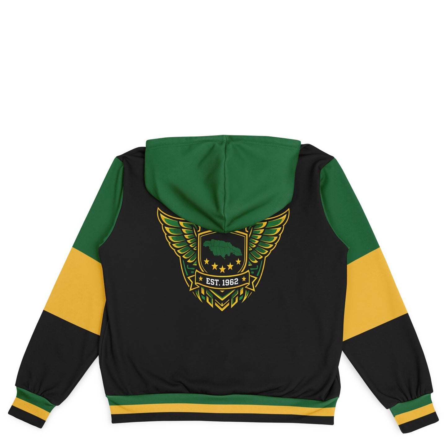 Jamaica Map Hooded Baseball Jacket