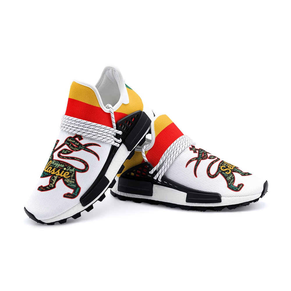 Rasta Gold Lion Shoes with lion graphic in gold colorway
