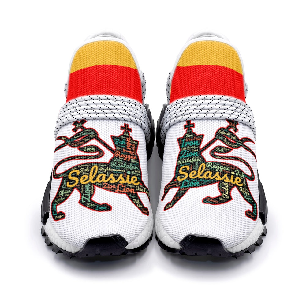 Rasta Gold Lion Shoes with lion graphic in gold colorway