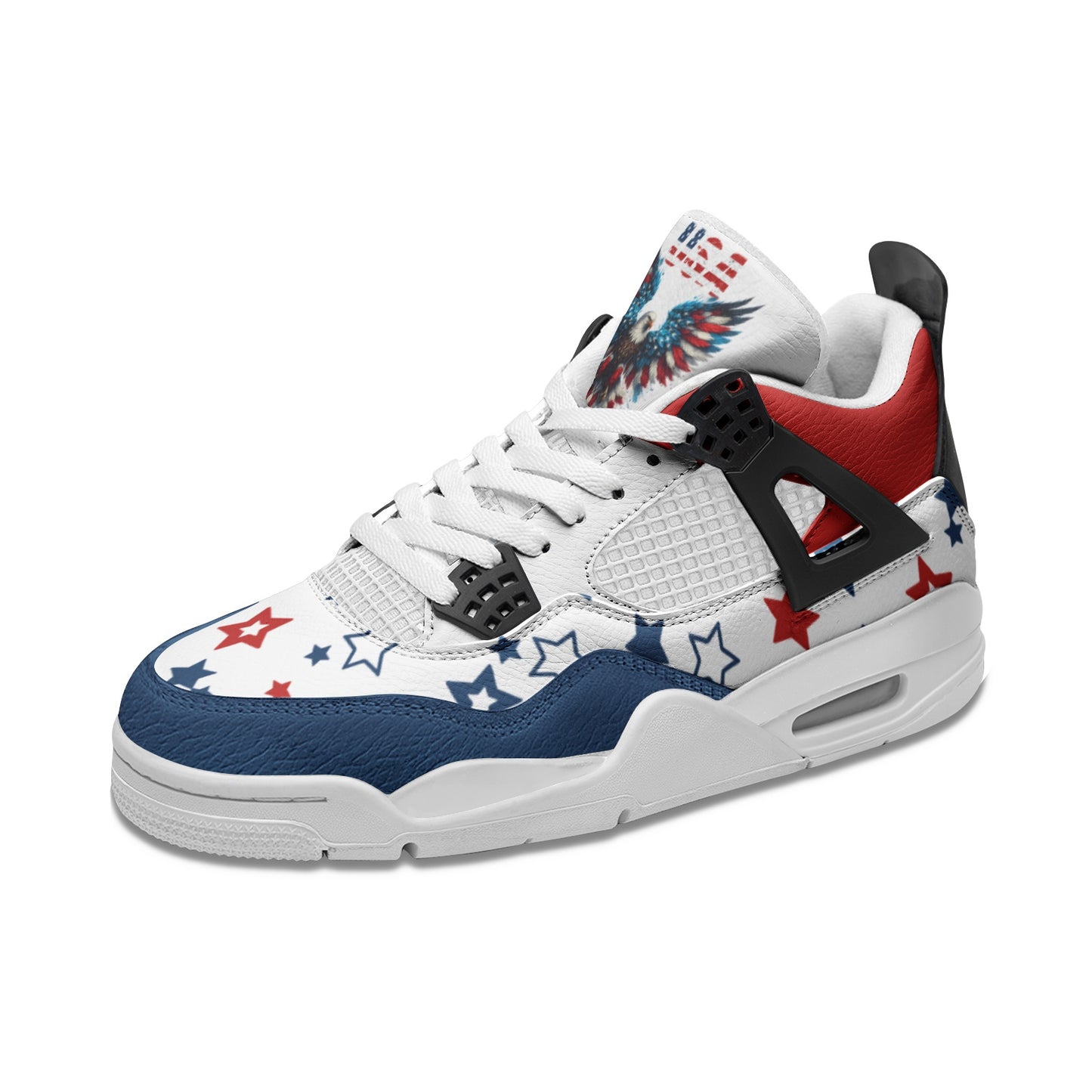 American Flag Shoes, USA Shoes, Team USA, USA Sneakers, Red White and Blue Star Mid Tops