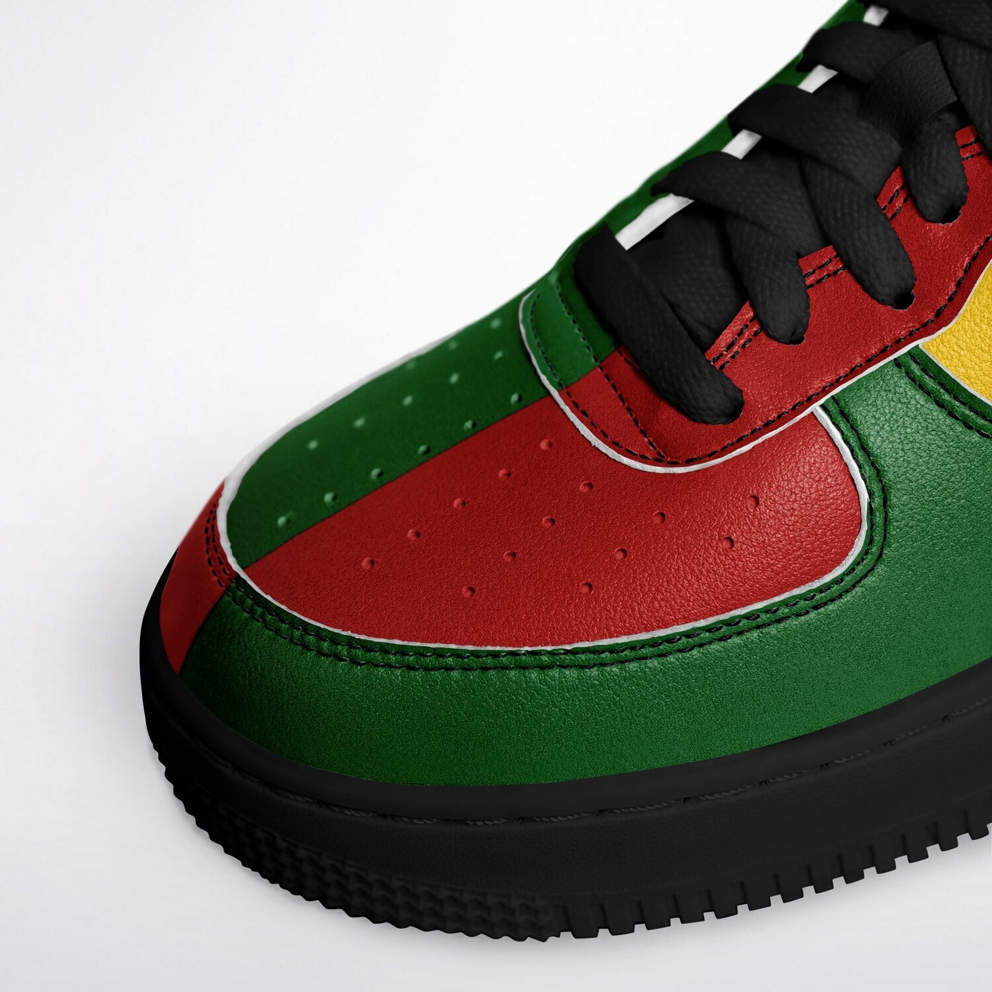 Rasta Bright Colors Shoes in red/gold/green colorway