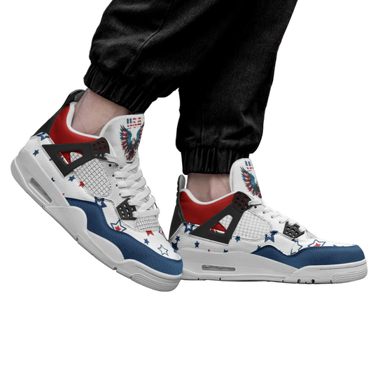 USA stars and stripes flag shoes with red white and blue design - image 2