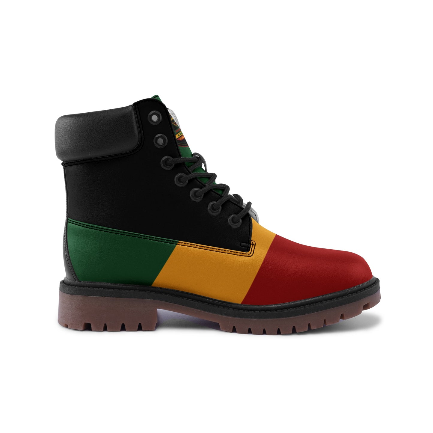 Rasta Camo Shoes with camo print in red/gold/green colorway