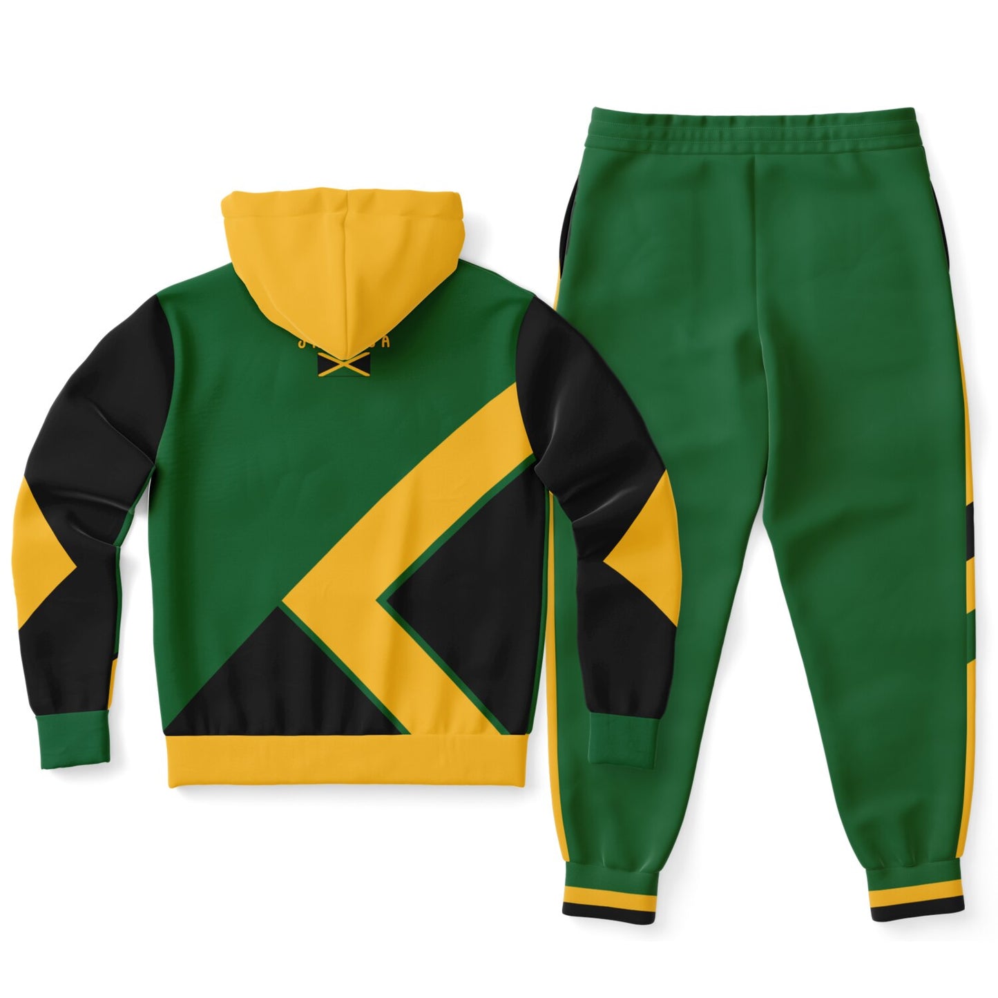Jamaica Zip Hoodie & Jogger Set - Livity Yellow Green - Casual