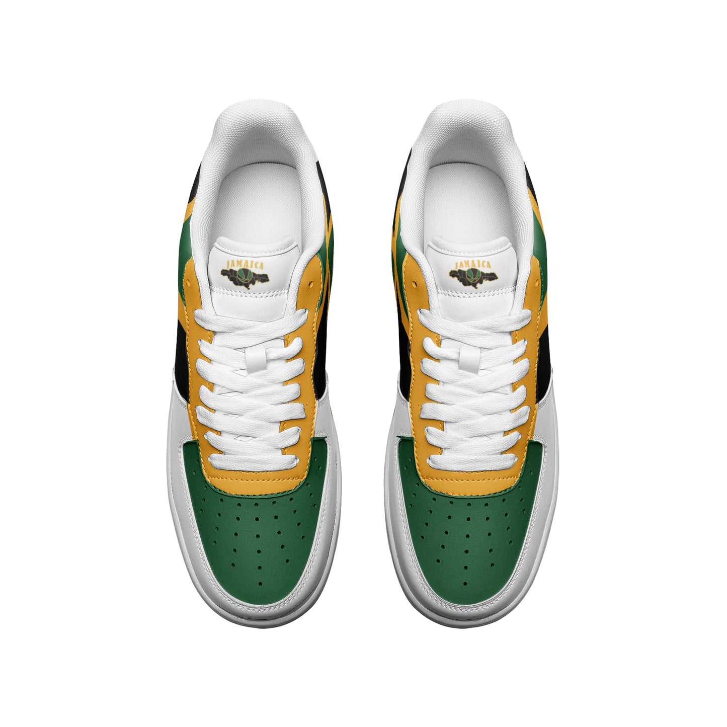 Jamaica Street Style Shoes in black/green/gold colorway