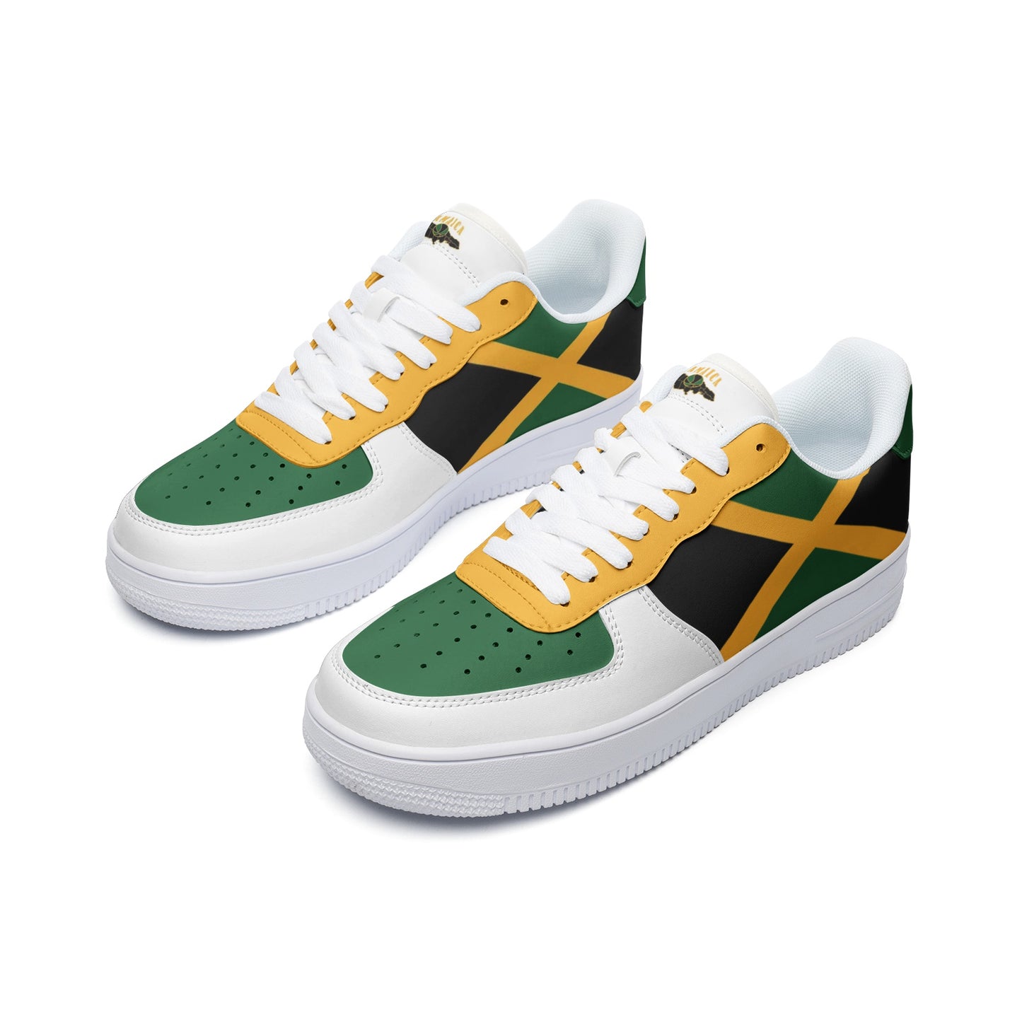 Jamaica Street Style Shoes in black/green/gold colorway
