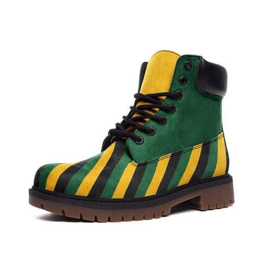 Jamaica Stripes Shoes striped accents in black/green/gold colorway