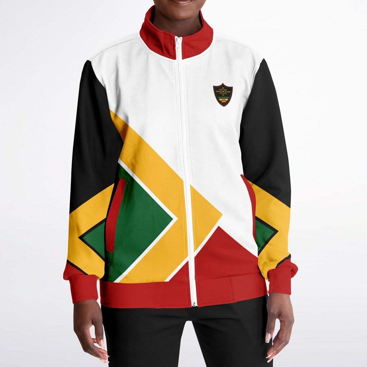 Rasta Track Jacket - Blue Mountain Block White - Athletic