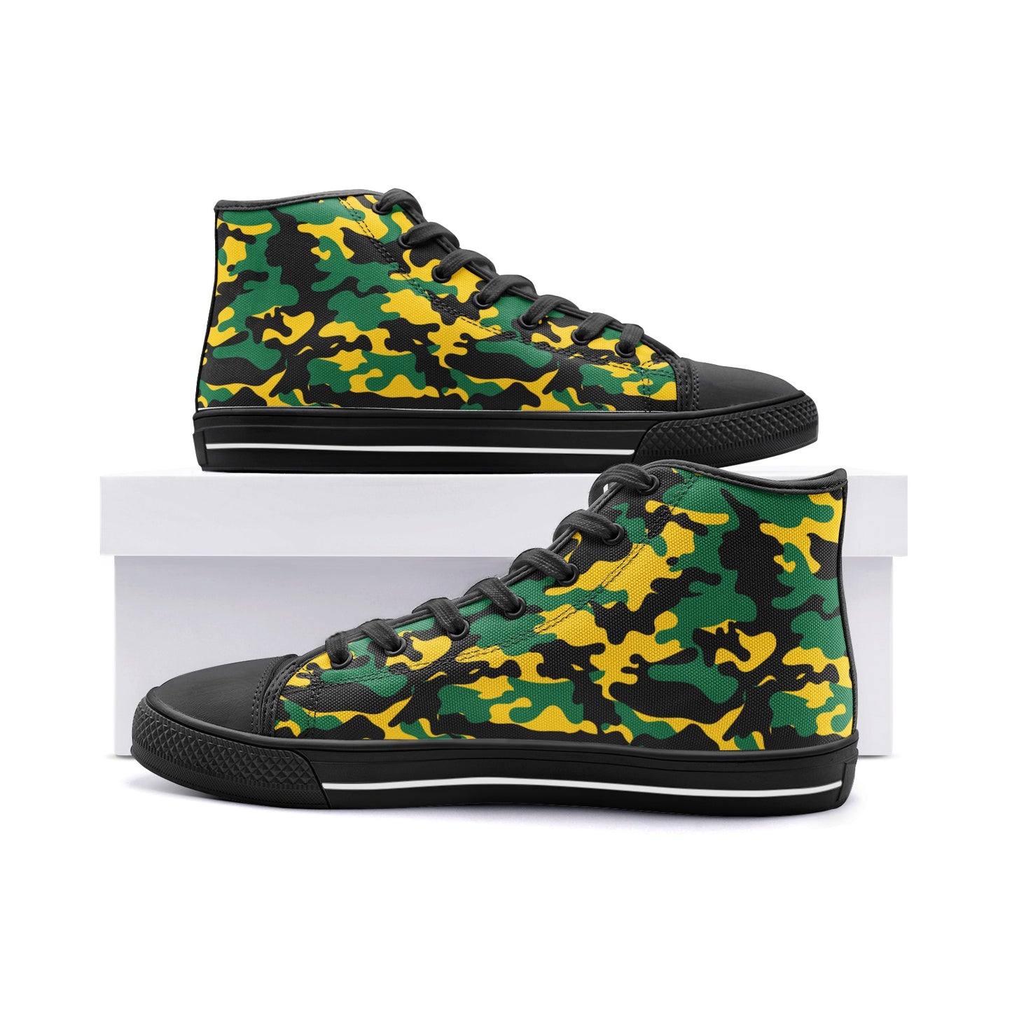 Jamaica Camo Shoes Black with camo print in black colorway