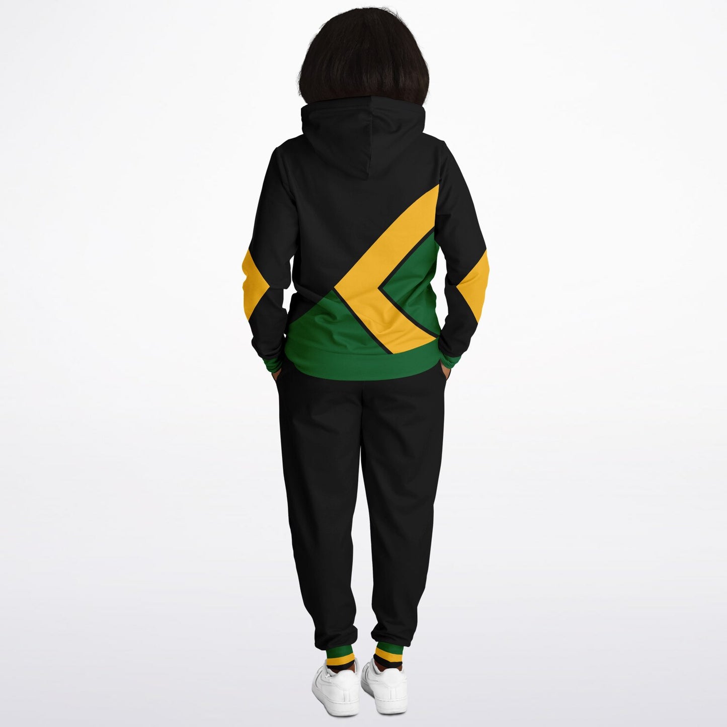 Jamaica Pullover Hoodie & Jogger Set - Trelawny Trim Black - Casual